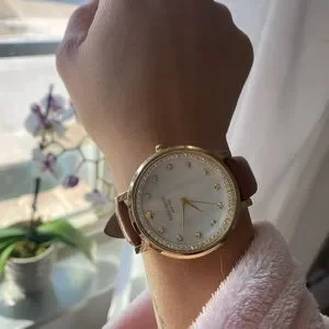 Kate Spade Monterey studded stone pearl dial watch Pink gold watch Kate Spade Pink in Pink gold - 25281553 main image 3
